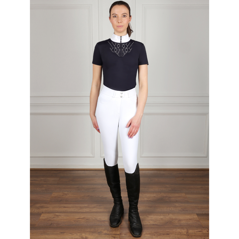 Coldstream Ledmore Diamante Show Shirt - Navy-1