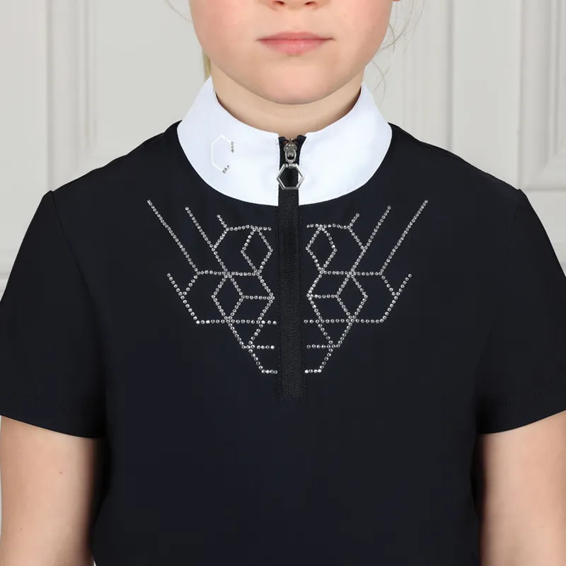 Coldstream Next Generation Ledmore Diamante Show Shirt - Navy-2