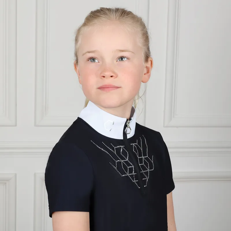 Coldstream Next Generation Ledmore Diamante Show Shirt - Navy-3