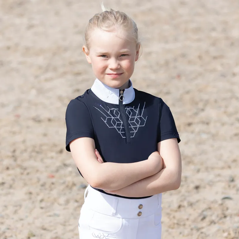 Coldstream Next Generation Ledmore Diamante Show Shirt - Navy-4