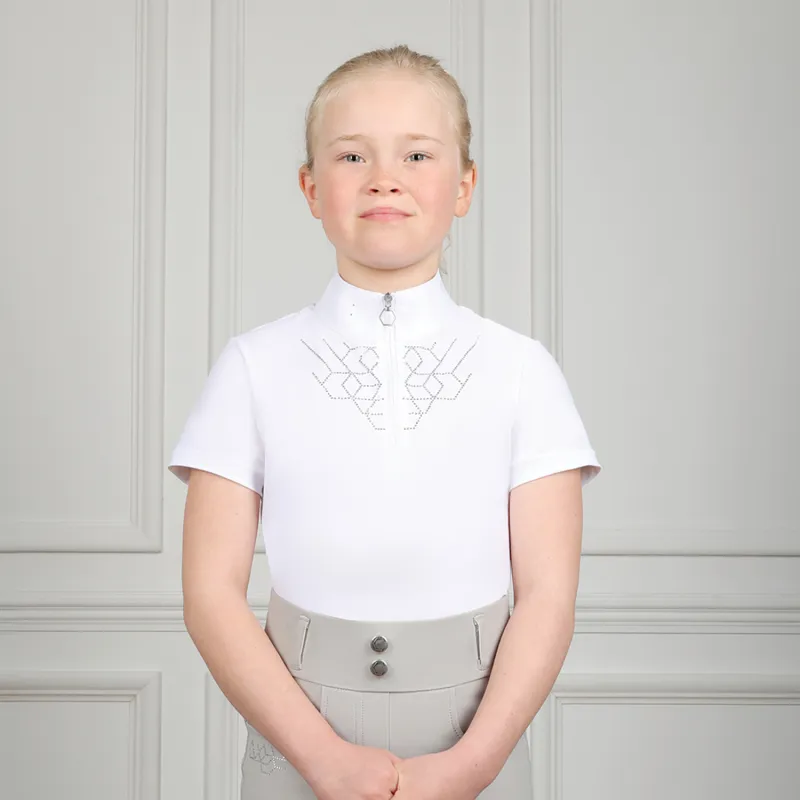 Coldstream Next Generation Ledmore Diamante Show Shirt - White-1