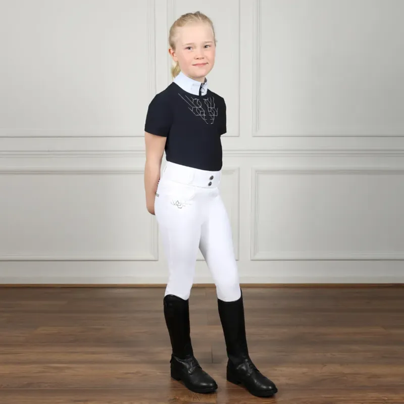 Coldstream Next Generation Child's Ledmore Diamante Riding Tights - White