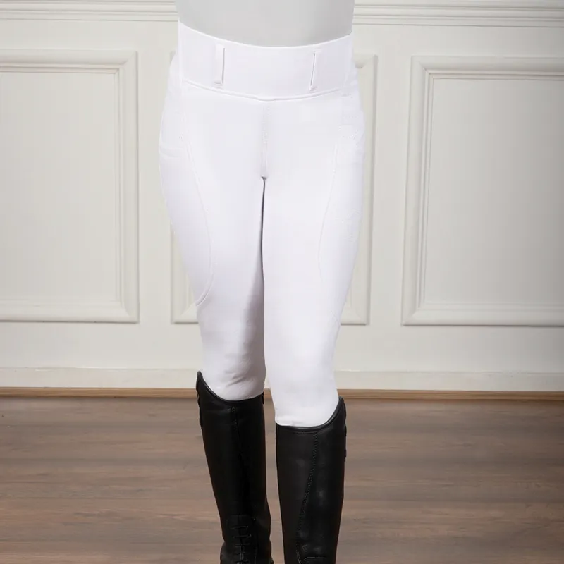 Coldstream Next Generation Child's Oxnam Competition Riding Tights - White-2