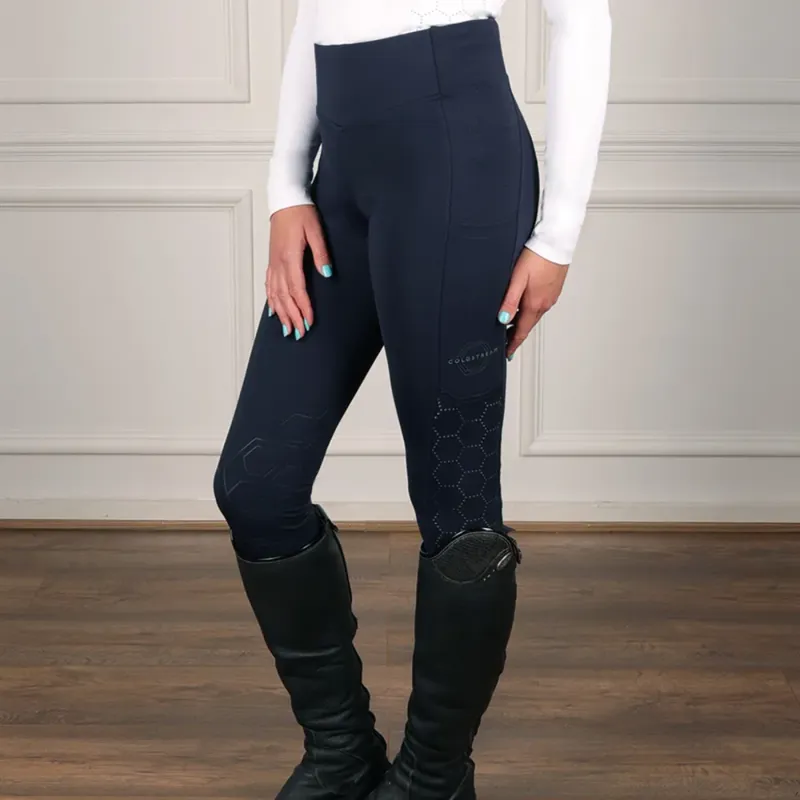 Coldstream Ecclaw Elite Compression Riding Tights - Navy