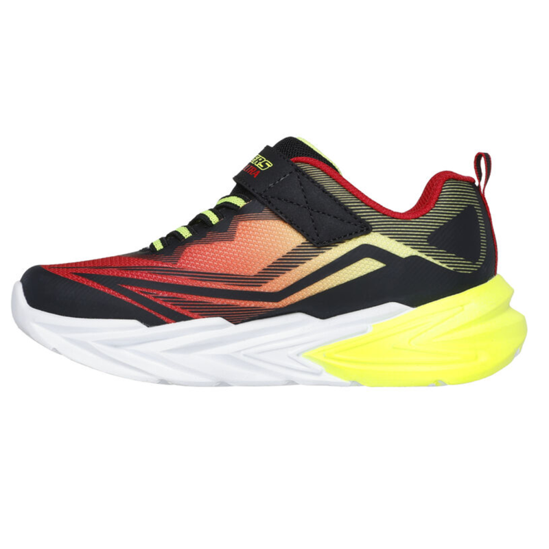 Skechers Boys' Flex-Glow Ultra Trainers - Black/Red-2