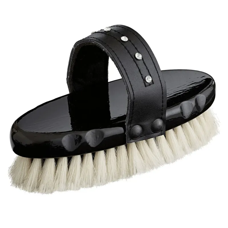 Bitz Goat Hair Diamante Body Brush - Black - Large