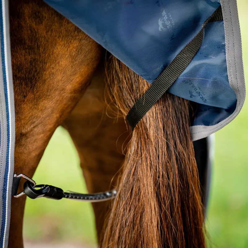 Horseware Rambo Supreme 1680D 450g Heavy Vari-Layer Turnout - Navy/Thunderstorm Grey/Silver-9