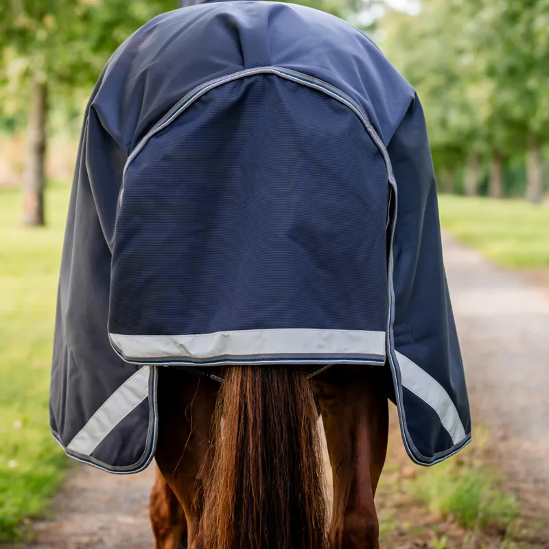 Horseware Rambo Supreme 1680D 450g Heavy Vari-Layer Turnout - Navy/Thunderstorm Grey/Silver-5