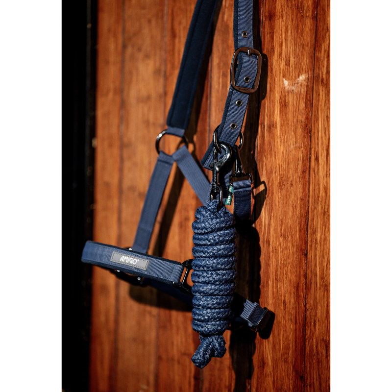 Horseware Amigo Headcollar and Leadrope Set - Navy-2