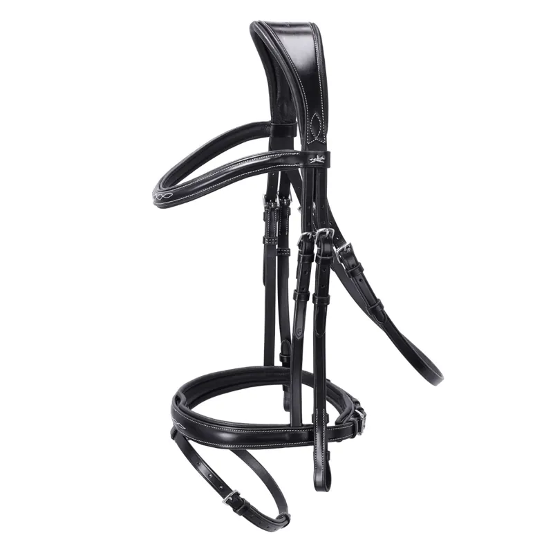Schockemohle Monza F Bridle - Black/Cream/Silver