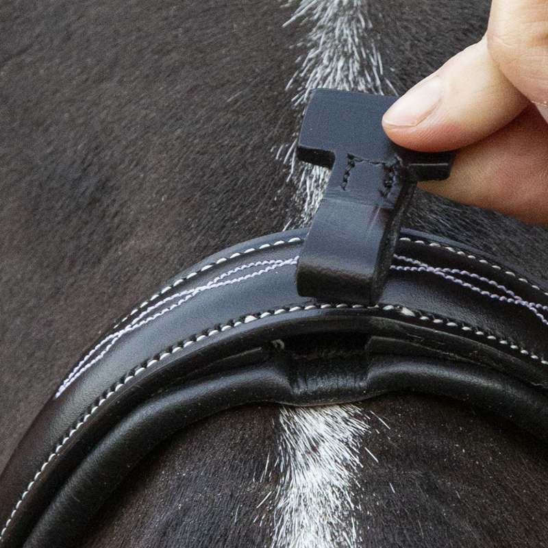 Schockemohle Monza F Bridle - Black/Cream/Silver-4