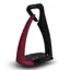 Freejump Soft'Up Pro+ Stirrups - Black/Pearl Red Velvet