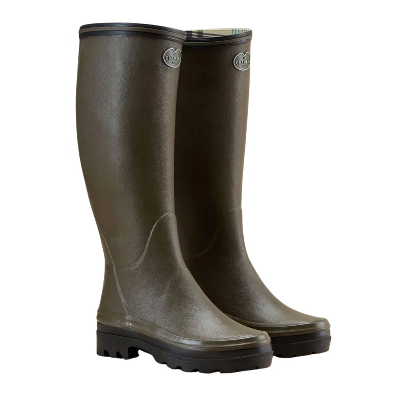 Le Chameau Women's Giverny Jersey Lined Boots - Vert Chameau