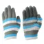 Hy Equestrian Magic Striped Gloves - Blue/Grey