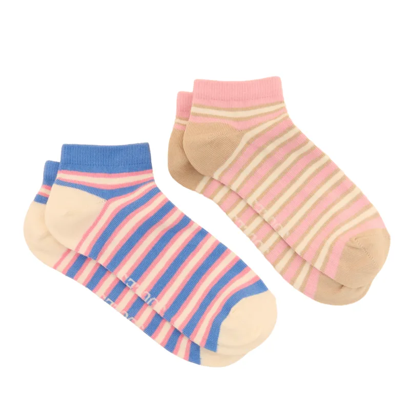 Joules Ladies Rilla Socks 2 Pack - Navy/Pink
