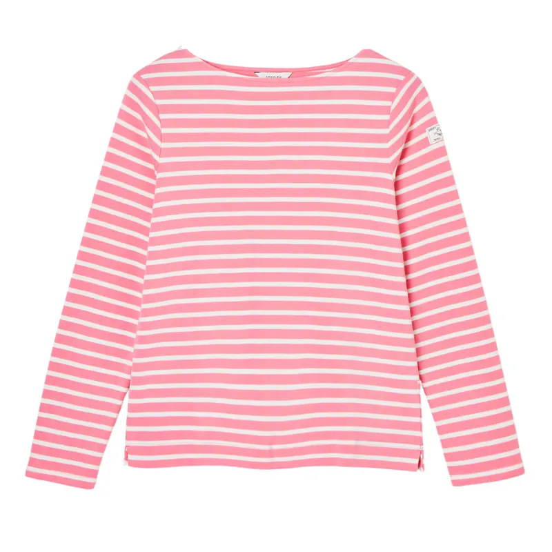 Joules Ladies Harbour Boat Neck Breton Top - Pink Stripe