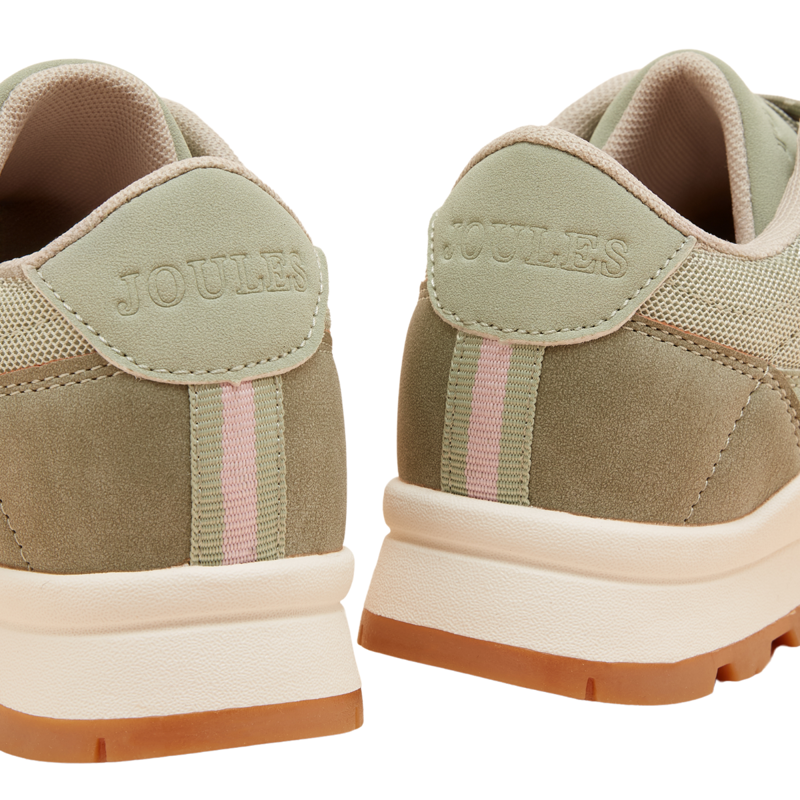 Joules Ladies Parkfield Trainers - Khaki Green-4
