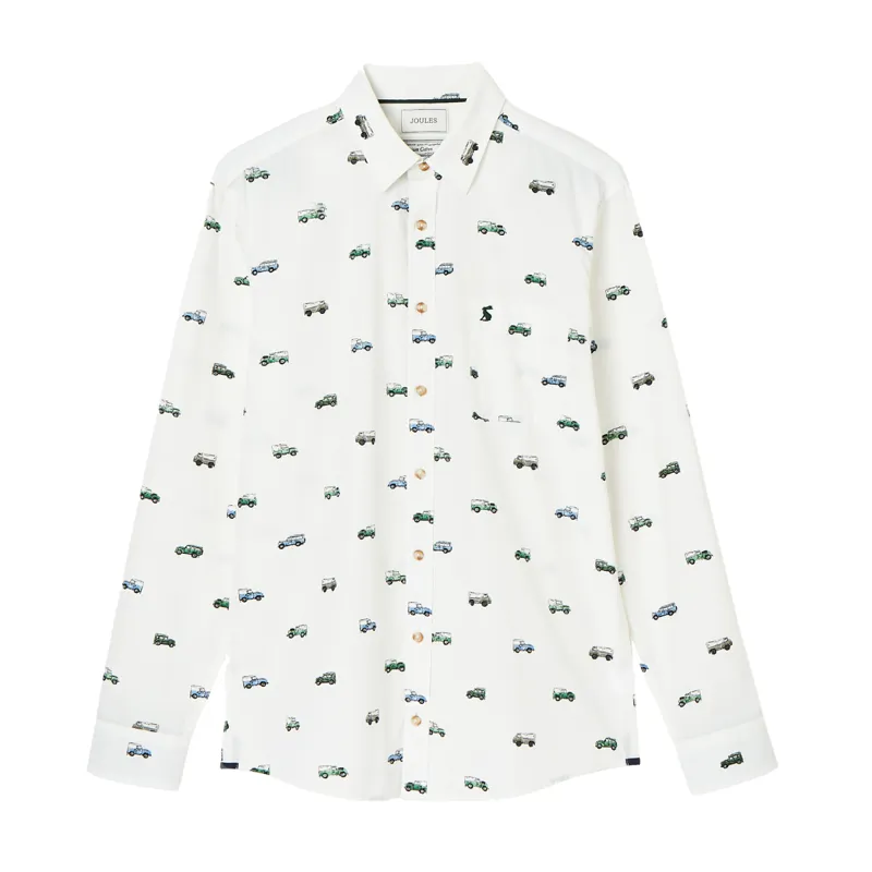 Joules Men's X Eleanor Tomlinson Classic Fit Cotton Shirt - White