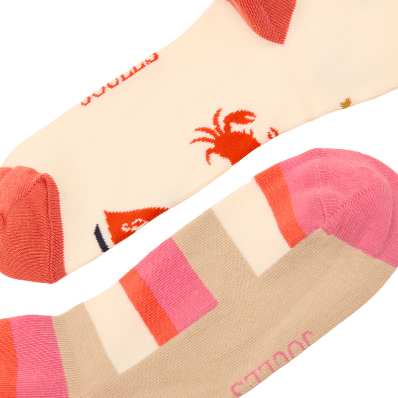 Joules Ladies Everyday 2 Pack Socks - You Float My Boat-1