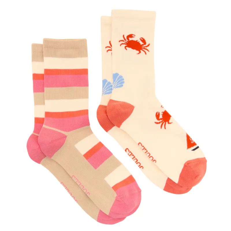 Joules Ladies Everyday 2 Pack Socks - You Float My Boat