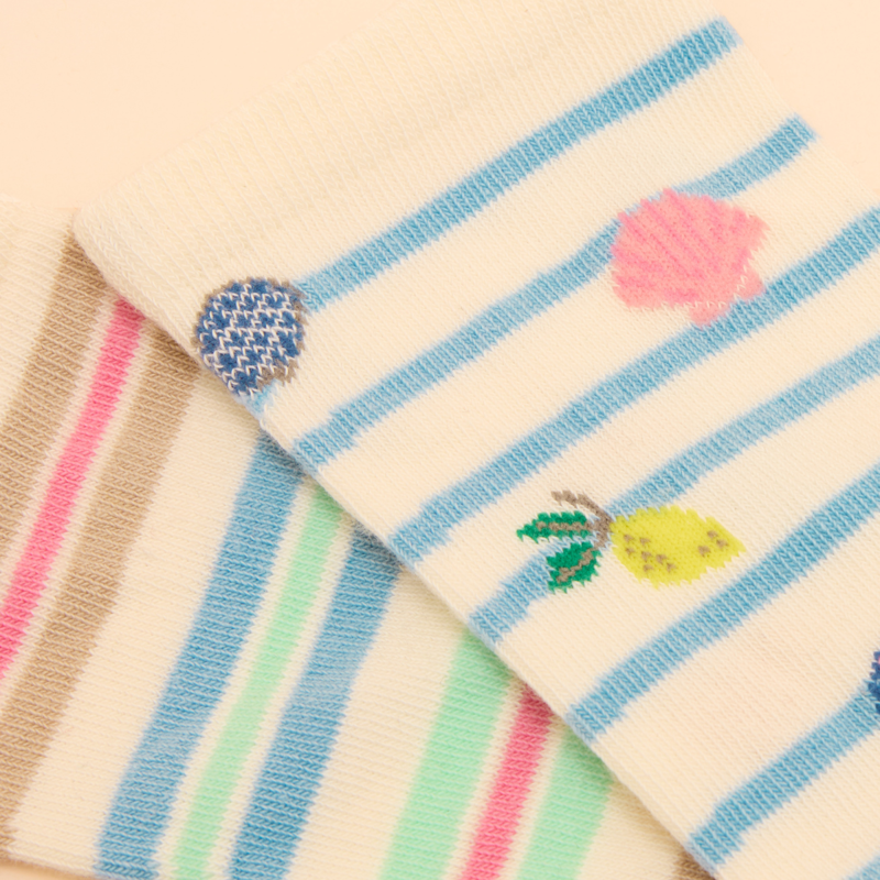 Joules Ladies Everyday 2 Pack Socks - Summer Icons-2