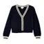 Joules Ladies Centre Court Cable Knit Cardigan - Navy
