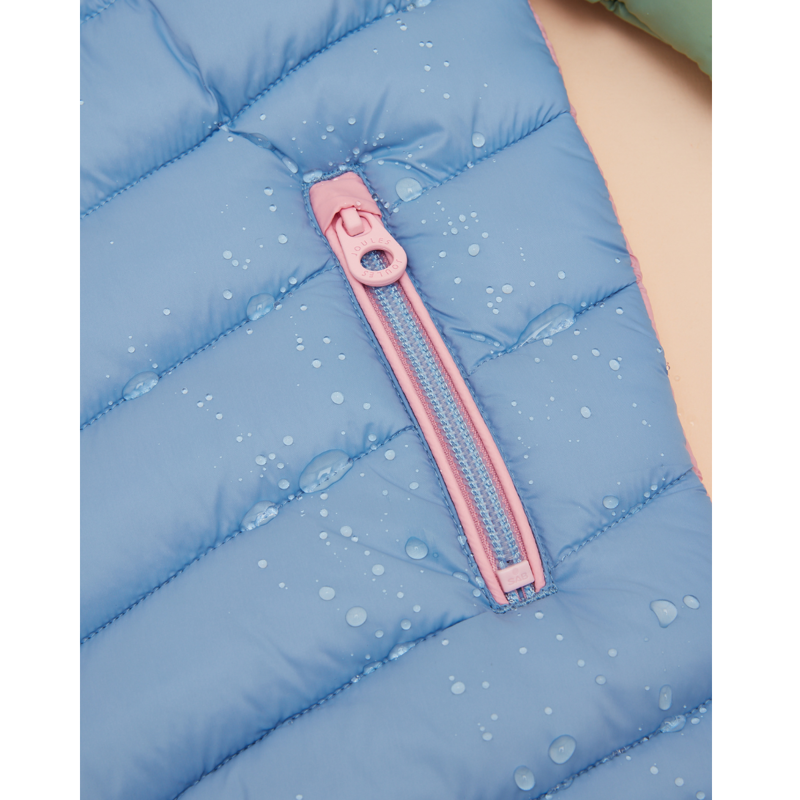 Joules Kids Carin Hotchpotch Showerproof Padded Coat - Pink-4