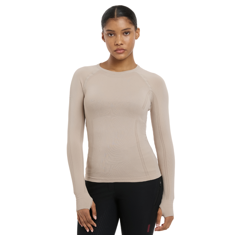 LeMieux Britney Seamless Long Sleeve Top - Almond-1