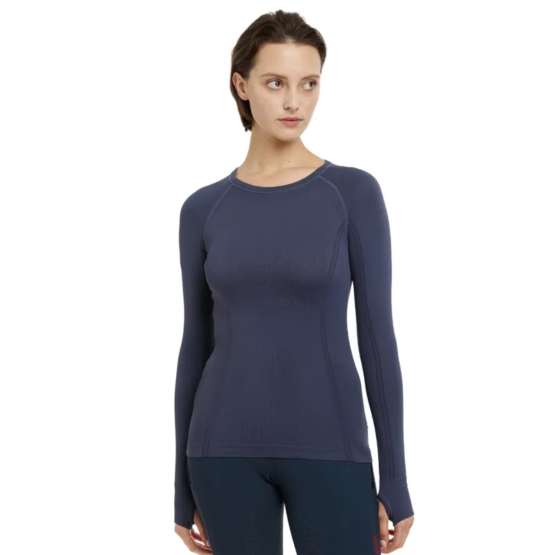 LeMieux Britney Seamless Long Sleeve Top - Dusk Blue