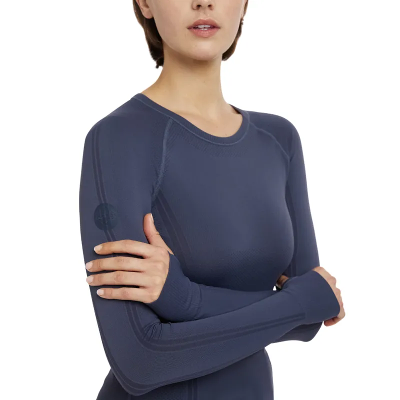 LeMieux Britney Seamless Long Sleeve Top - Dusk Blue-2