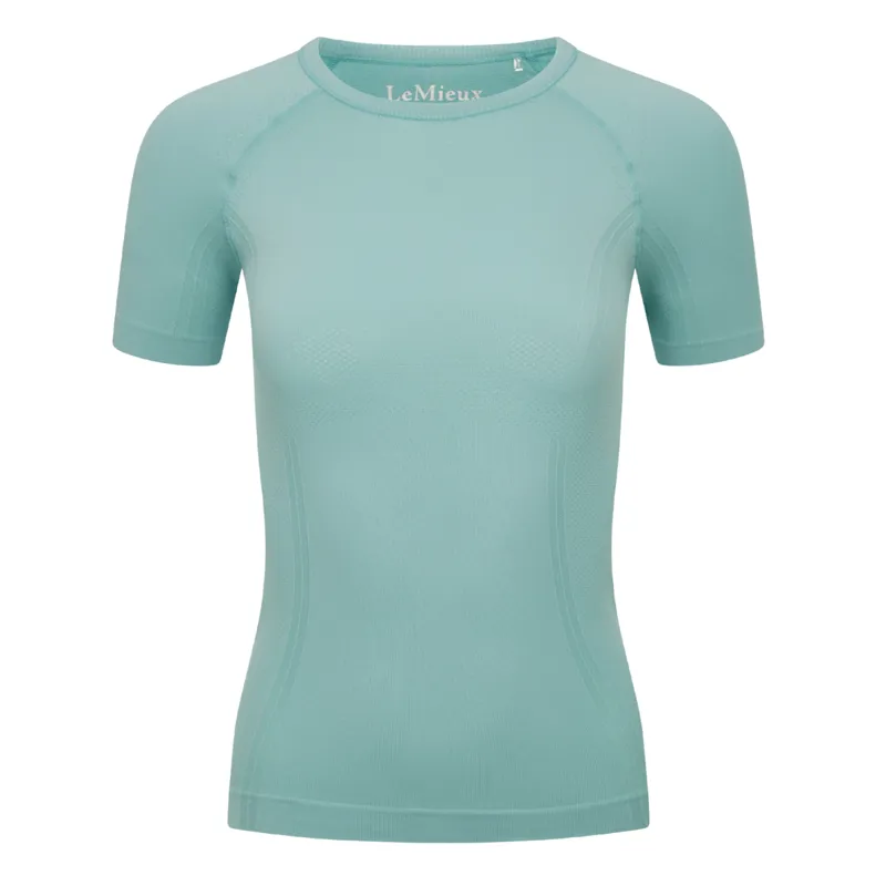 LeMieux Britney Seamless Short Sleeve Top - Aqua-3