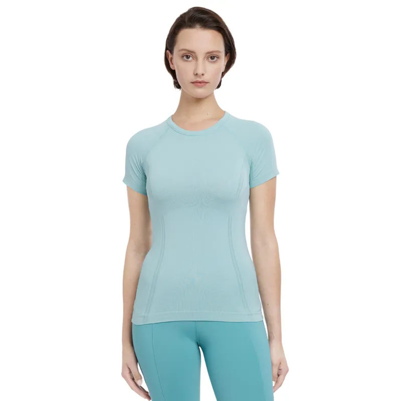 LeMieux Britney Seamless Short Sleeve Top - Aqua