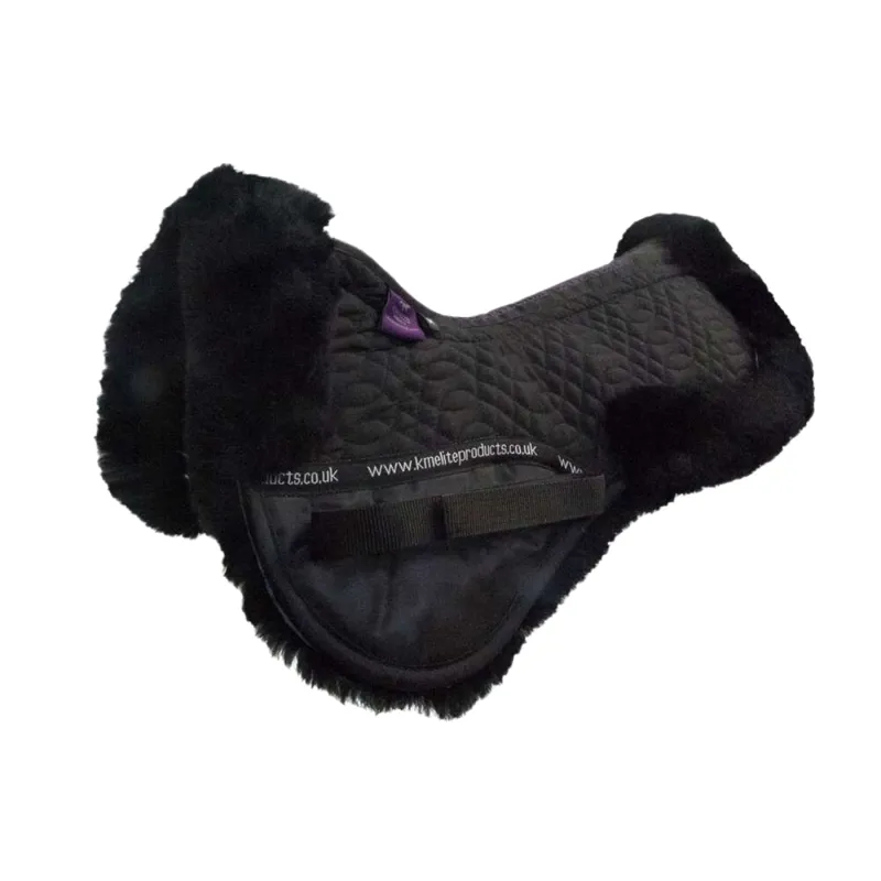 KM Elite High Wither Half Pad - Black/Black