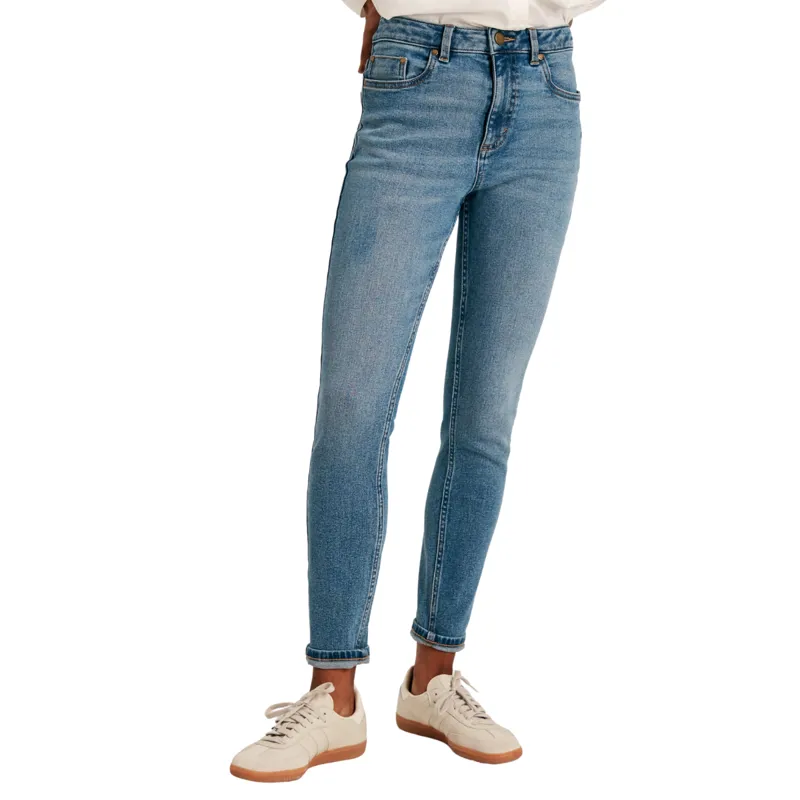 Joules Ladies Skinny Jeans - Mid Blue Denim-1