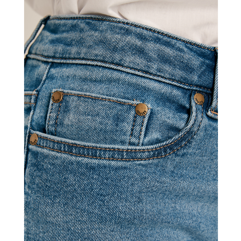 Joules Ladies Skinny Jeans - Mid Blue Denim-8