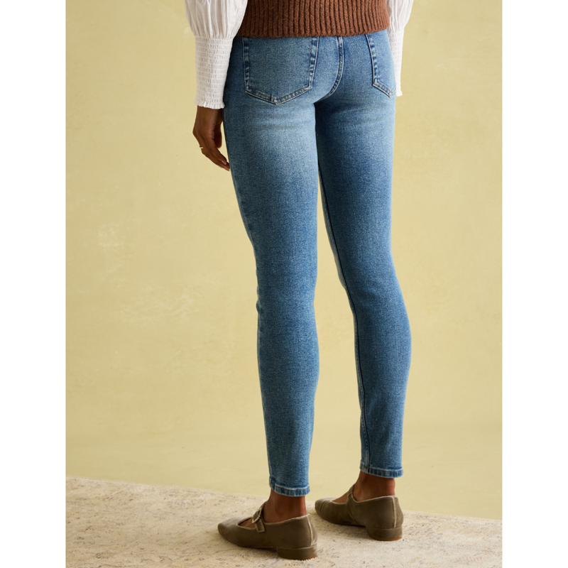 Joules Ladies Skinny Jeans - Mid Blue Denim-4