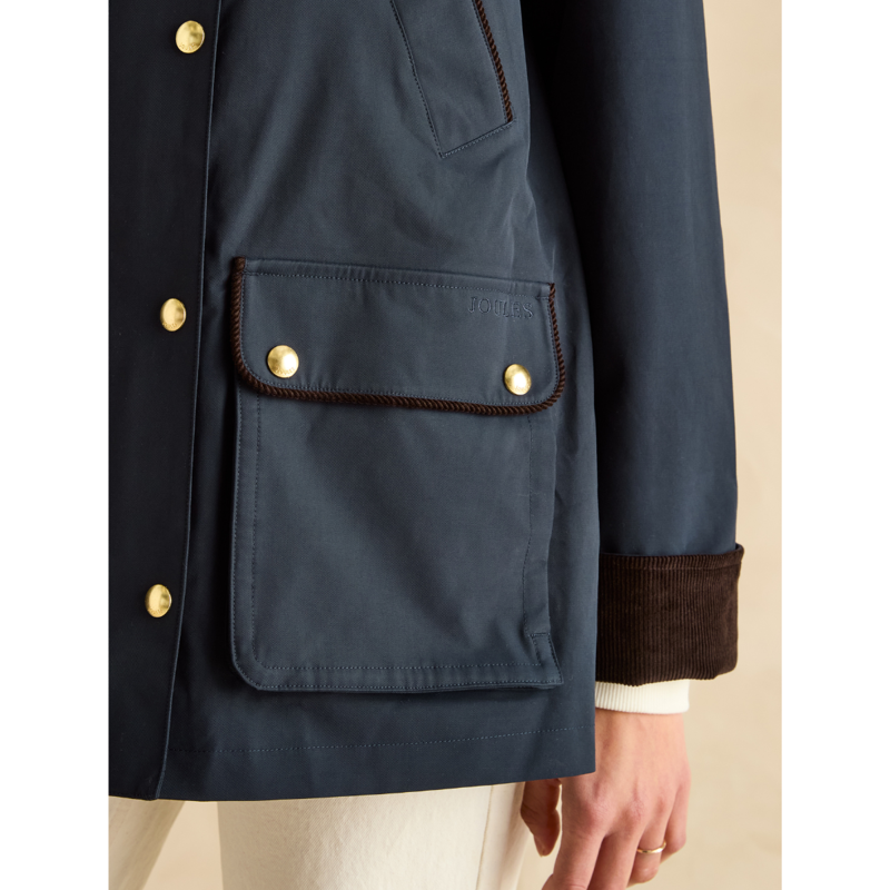 Joules Ladies Katherine Waterproof Heritage Coat - Navy-7
