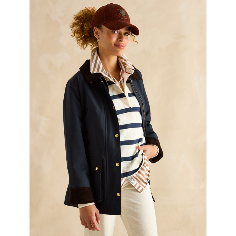 Joules Ladies Katherine Waterproof Heritage Coat - Navy-4