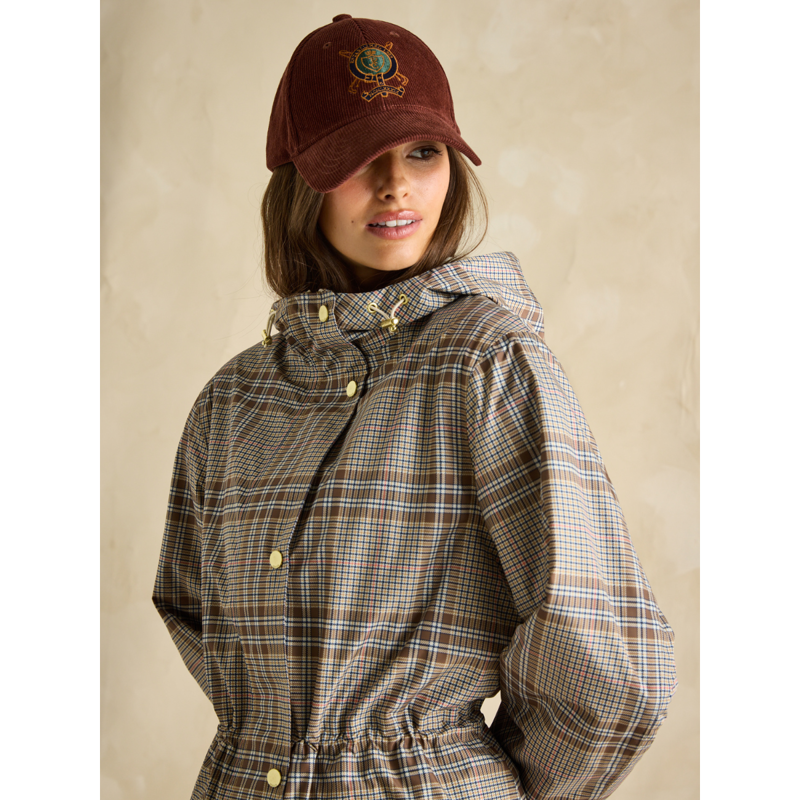 Joules Ladies Holkham Waterproof Packable Raincoat - Dartmoor Check-3