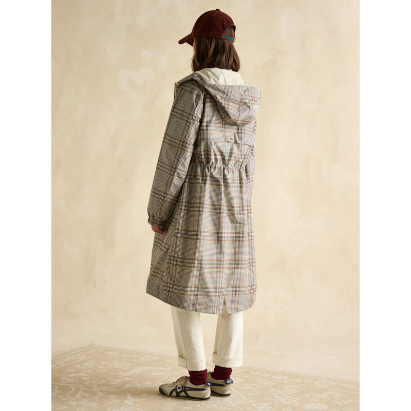 Joules Ladies Holkham Waterproof Packable Raincoat - Dartmoor Check-2
