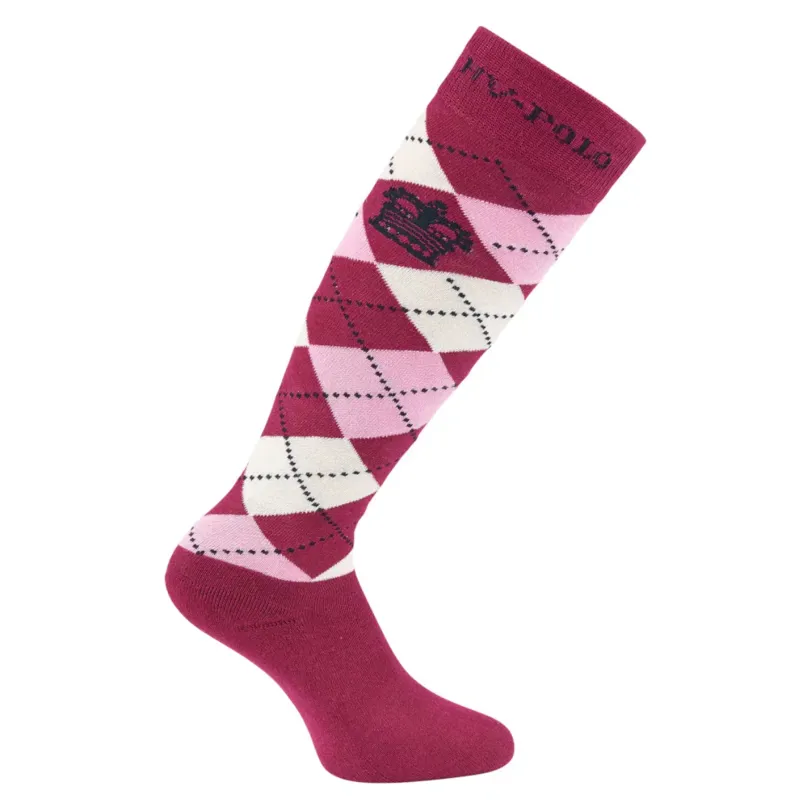 HV Polo Argyle Socks - Roja/Pink/Navy