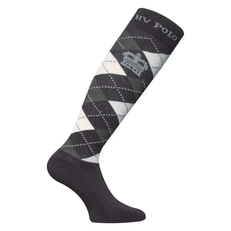 HV Polo Argyle Socks - Charcoal/Grey/Soft Blue