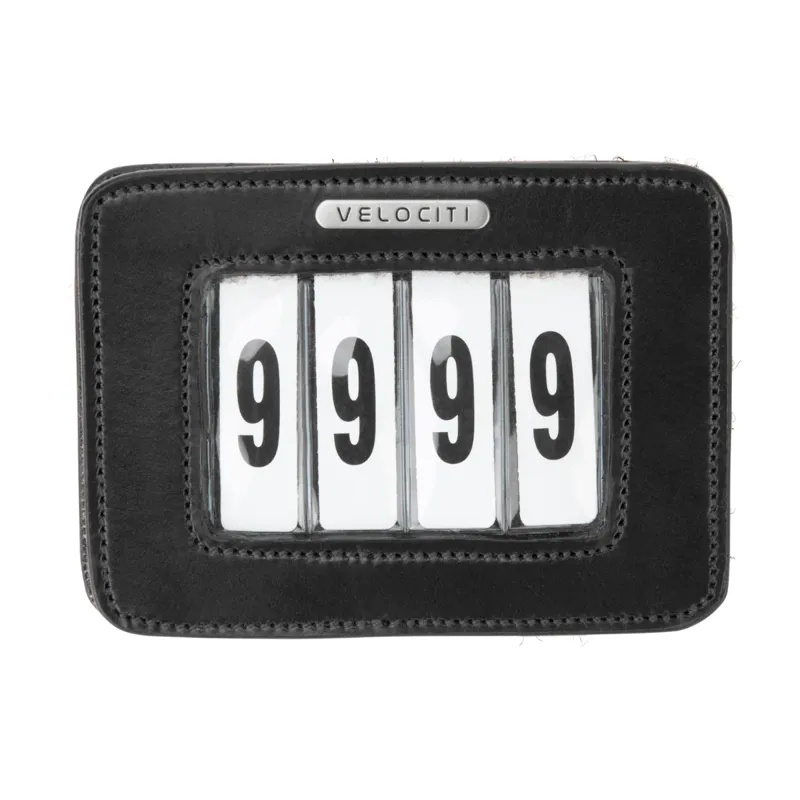 Shires Velociti Saddlecloth 4 Number Holder - Black