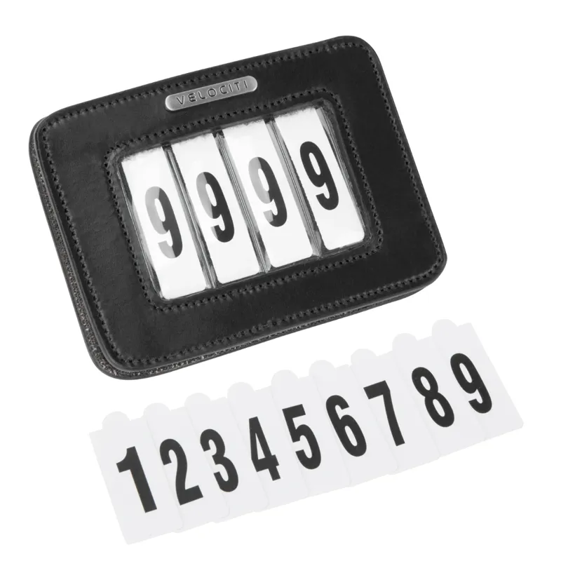 Shires Velociti Saddlecloth 4 Number Holder - Black-1