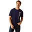 Ariat Men's Vertical Logo T-Shirt - Classic Blue/White