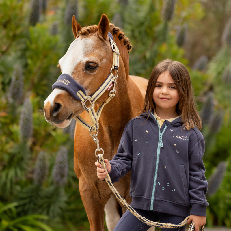 LeMieux Mini Vogue Headcollar And Leadrope - Dusk Blue-3