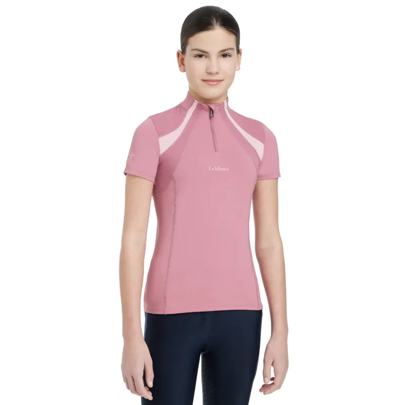 LeMieux Young Rider Short Sleeve Mia Mesh Base Layer - Peony
