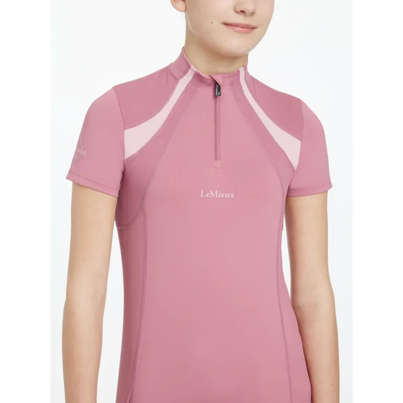 LeMieux Young Rider Short Sleeve Mia Mesh Base Layer - Peony-2