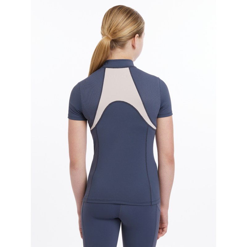 LeMieux Young Rider Short Sleeve Mia Mesh Base Layer - Dusk Blue-1