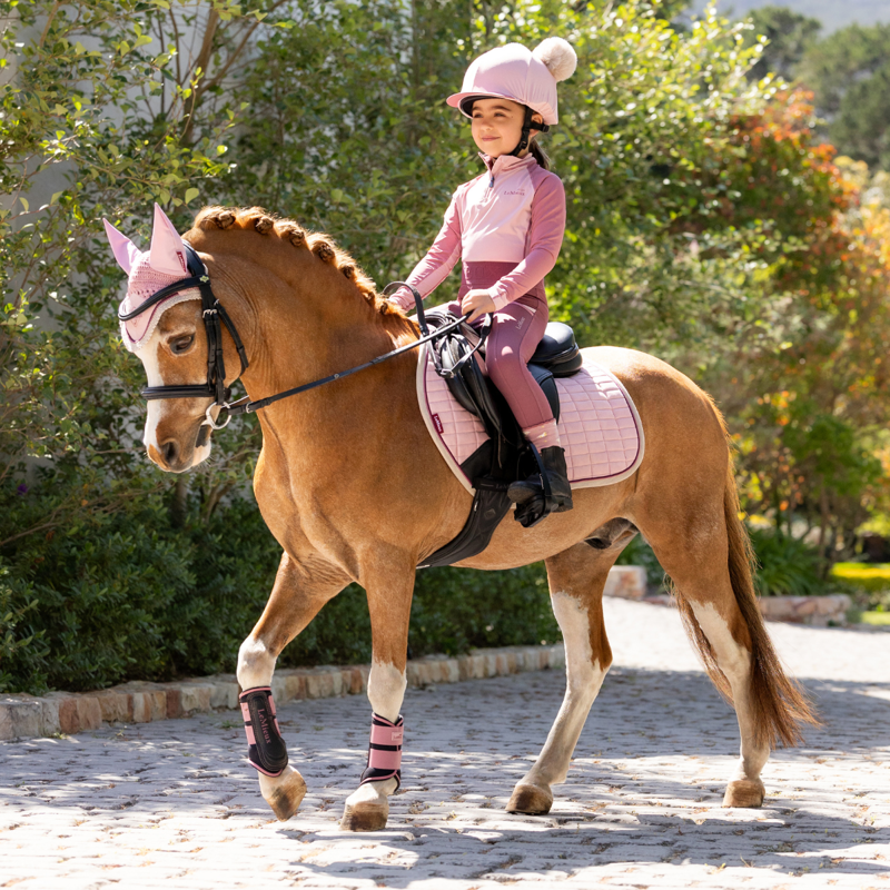 LeMieux Mini Suede Close Contact Square - Blossom-5